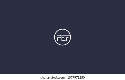 PEF,EFP,PFE,P,E and F in a circle , alphabet letter, monogram icon favicon 