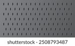 Peg board with oval holes. Rectangle grey gradient peg board perforated texture background for working bench tools. 