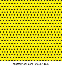 Peg board pattern texture. Perforated wall for tools background. Yellow diagonal striped board with holes. 