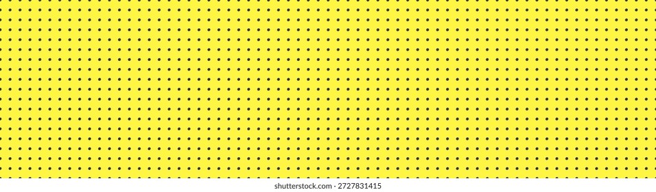 Peg-Board perforierte nahtlose Muster mit kreisförmigen Löchern gelbe Farbe Hintergrund. Wandstruktur Hintergrund für Werkbank Werkzeuge, Dekoration, Website