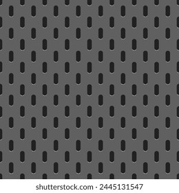 Peg board perforated texture background material with oval holes seamless pattern board vector illustration. Wall structure for working bench tools.