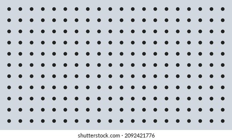 Peg board perforated texture with round holes. For tools on the wall. Pattern vector illustration.