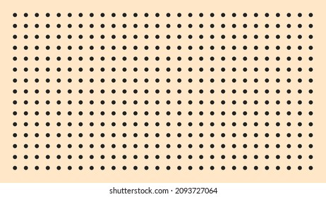 Peg board perforated texture with round holes. For tools on the wall. Pattern vector illustration.