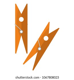 Peg clothes icon. Flat illustration of peg clothes vector icon for web