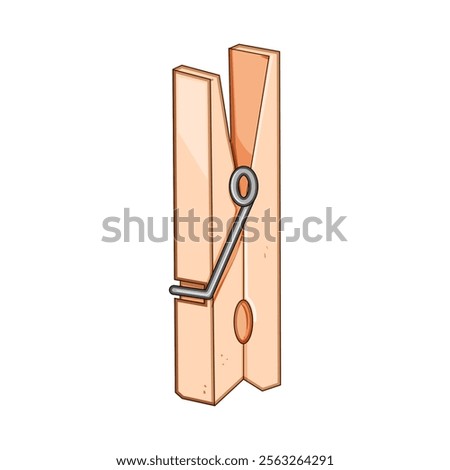 peg clothespin cartoon. wooden plastic, grip line, secure hold peg clothespin sign. isolated symbol vector illustration