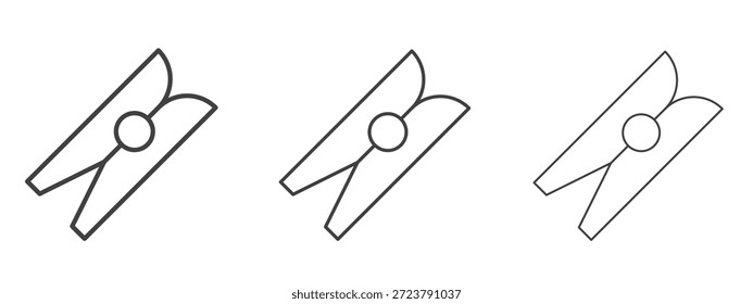 Stiftsymbol im Linienart-Doodle-Stil. Bearbeitbares Konturumrisszeichen, eps 10