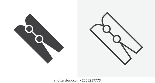 Peg icon. outlined vector style.