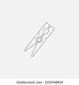 peg line icon vector illustration. cloth pin   icon vector