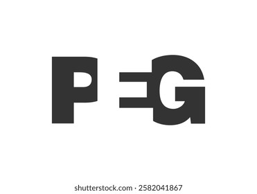 PEG logo design. Initial letter P E G bold font style for tech startups, consulting, corporate branding. Creative company name, headlines typography identity, trendy logotype. Vector illustration.