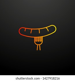 peg on fork nolan icon. Elements of food set. Simple icon for websites, web design, mobile app, info graphics