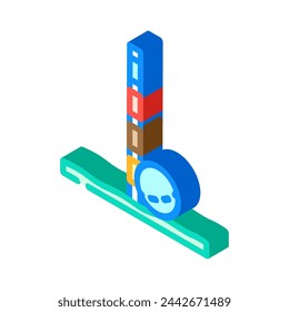 peg out croquet game isometric icon vector. peg out croquet game sign. isolated symbol illustration