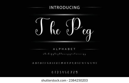 The Peg signature Font Calligraphy Logotype Script Brush Font Type Font lettering handwritten