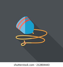 peg top flat icon with long shadow,eps10