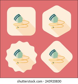 peg top flat icon with long shadow,eps10