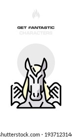 The pegasus avatars, Element, Character Design. Crazy and Fantasy Future World Topic. Realistic, Cartoon, Fantastic, Sci-fi Style