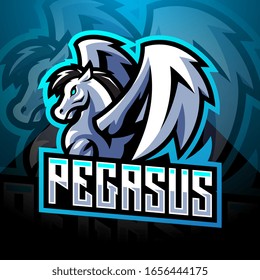 Pegasus esport mascot logo design