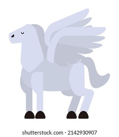 Pegasus fantastic creature character icon