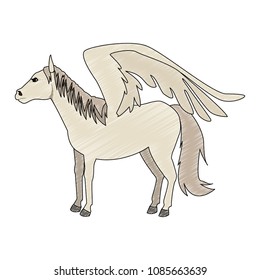 Pegasus fantastic creature scribble