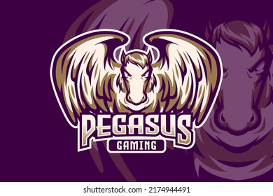 Pegasus Gaming Mascot Logo Design