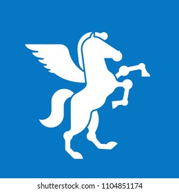 Pegasus heraldic symbol. Sign Animal for coat of arms. Royal Horse Vector illustration
