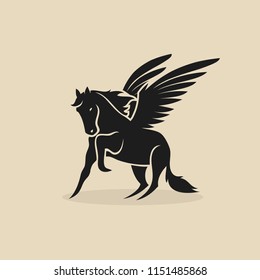 Pegasus horse - isolated vector illustration