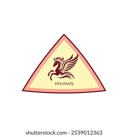 Pegasus Horse Jump Flying Logo vector illustration, vegasus logo on white background.