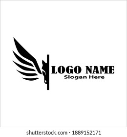 pegasus horse logo symbol creative graphic design