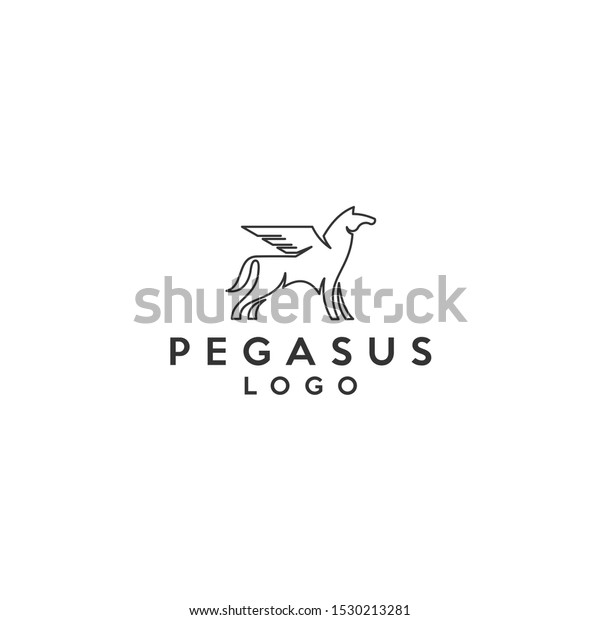 Pegasus Horse Logo Symbol Creative Graphic Stock Vector (Royalty Free