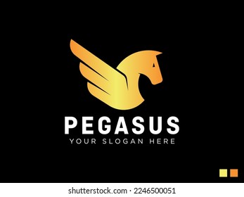 Pegasus Horse Logo Vector Design