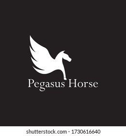 Pegasus horse vector logo template vector