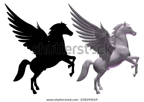 ペガサスの馬と翼のベクター画像01 のベクター画像素材 ロイヤリティフリー