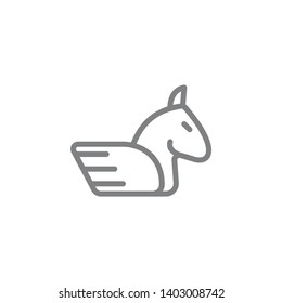 Pegasus icon. Element of myphology icon. Thin line icon for website design and development, app development. Premium icon