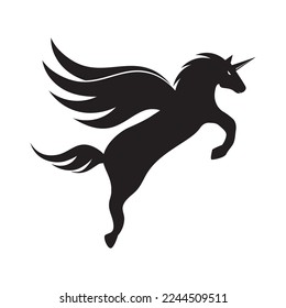 Pegasus icon logo free vector design