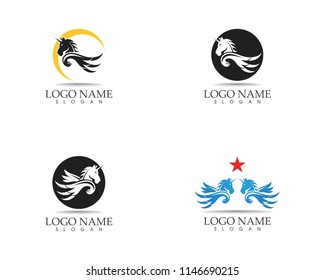 Pegasus icon logo vector illustration