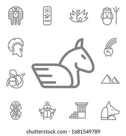 Icono de Pegasus. Iconos de mitología conjunto universal para web y móvil