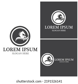 Pegasus icon and symbol vector template