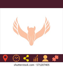 Pegasus  icon. Vector design.