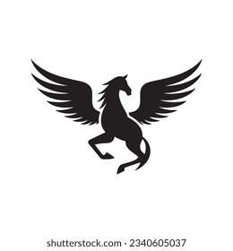 Pegasus icon vector logo design