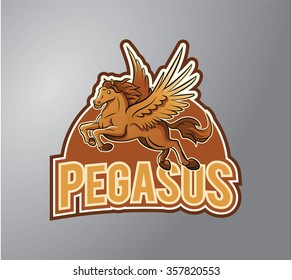 Pegasus Illustration design badge