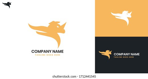 Pegasus Logo - All elements on this template are editable with vector software