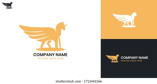 Pegasus Logo - All elements on this template are editable with vector software