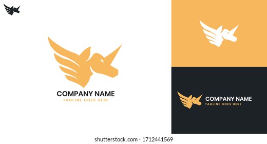 Pegasus Logo - All elements on this template are editable with vector software