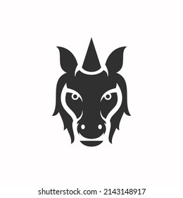 Pegasus logo animal design vector