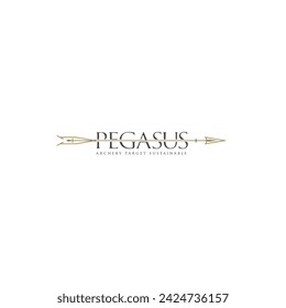 Pegasus logo arrow point to target