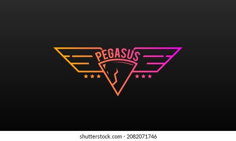 Pegasus Logo Concept Vector. Animal Logo Template Vector