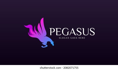 Pegasus Logo Concept Vector. Animal Logo Template Vector