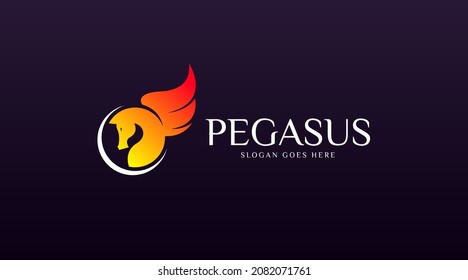 Pegasus Logo Concept Vector. Animal Logo Template Vector