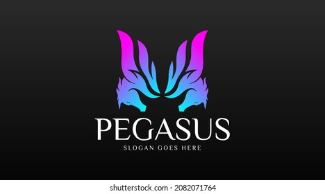 Pegasus Logo Concept Vector. Animal Logo Template Vector