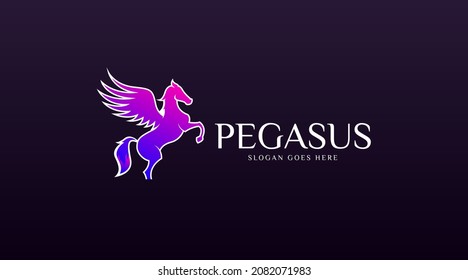 Pegasus Logo Concept Vector. Animal Logo Template Vector
