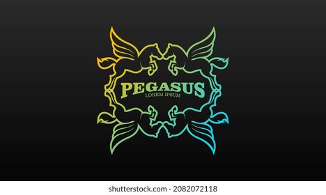 Pegasus Logo Concept Vector. Animal Logo Template Vector